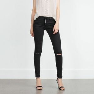 👖 Zara Z1975 Denim Low Rise Skinny Jeans